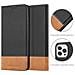 Custodia Compatibile Con Apple Iphone 13 Pro Max In Nero Marrone - Coperchio Protettiva Con Chiusura Magnetica, Funzione Stand E Tasca Per Le Carte - Foto miniatura 6