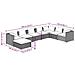 Set Divani Da Giardino 8 Pz Con Cuscini In Polyrattan Marrone - Foto miniatura 7