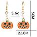 Orecchini Di Halloween Con Zucca Yellow - Foto miniatura 4