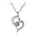 Collana Cuore Inclinato Con ""ti Amo"" In Argento 100 Lingue - Foto miniatura 1