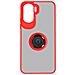 Cover Per Honor 90 Lite Anello Metallico Supporto Bordo Rosso - Foto miniatura 1