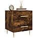 Comodino Rovere Fumo 40x35x47,5 Cm In Legno Multistrato - Foto miniatura 3
