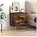 Comodino Rovere Fumo 40x35x47,5 Cm In Legno Multistrato - Foto miniatura 1