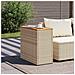 Tavolo Da Giardino Piano In Legno Beige 58x27,5x55cm Polyrattan - Foto miniatura 3