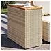 Tavolo Da Giardino Piano In Legno Beige 58x27,5x55cm Polyrattan - Foto miniatura 1