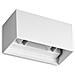 Applique Da Parete Contemporaneo Atom Alluminio Bianco Led 25w 3000k Ip54 - Foto miniatura 1