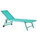 Lettino Da Giardino Metallo E Tessuto Azzurro Portofino - Foto miniatura 2