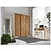 Armadio 3 Porte In Legno Bicolore Shabby 180x60x220 - Foto miniatura 1