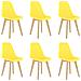 Sedie Da Pranzo 6 Pz Gialle In Plastica - Foto miniatura 2