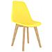 Sedie Da Pranzo 6 Pz Gialle In Plastica - Foto miniatura 1