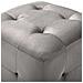 Pouf 2 Pz Grigio 30x30x30 Cm In Velluto - Foto miniatura 4