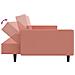 Divano Letto A 2 Posti Rosa In Velluto - Foto miniatura 6