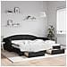 Divano Letto Estraibile con Cassetti Nero 100x200 cm in Tessuto - Foto miniatura 2