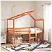 Letto a Soppalco con Tetto Cera 80x200 cm in Legno di Pino - Foto miniatura 2