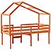 Letto a Soppalco con Tetto Cera 80x200 cm in Legno di Pino - Foto miniatura 8