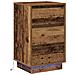 Comodino con LED Legno antico 39x34,5x65 cm Legno ingegnerizzato - Foto miniatura 1