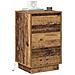 Comodino con LED Legno antico 39x34,5x65 cm Legno ingegnerizzato - Foto miniatura 3