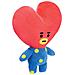 Peluche 30 Cm Modello Tata Con Testa A Forma Di Cuore Ultra-morbida, Blu / Rosso - Foto miniatura 5