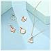 Collana Da Donna Argento 925 Farfalla Arcobaleno Pendente Lucido Regalo - Foto miniatura 3