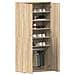 Mobile per scarpe Marrone 80 x 39 x 180 cm Legno multistrato - Foto miniatura 3