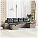 Set Divano da Giardino 6 pcs Grigio 55 x 62 x 69 cm Poly Rattan - Foto miniatura 2
