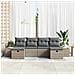 Set Divano da Giardino 6 pcs Grigio 55 x 62 x 69 cm Poly Rattan - Foto miniatura 3