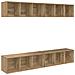 Mobile TV da Parete 4 pcs rovere artigianale 37 x 37 x 107.5 cm - Foto miniatura 1