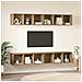 Mobile TV da Parete 4 pcs rovere artigianale 37 x 37 x 107.5 cm - Foto miniatura 4