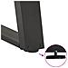 Gambe per tavolo da pranzo a forma di U 2 pz Antracite 60x(72-73) cm Acciaio - Foto miniatura 9