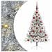 Albero di Natale artificiale con luci integrate Argento 120 cm - Foto miniatura 1