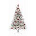 Albero di Natale artificiale con luci integrate Argento 120 cm - Foto miniatura 3