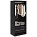Guardaroba Rovere Nero 80 x 50 x 200 cm Legno multistrato - Foto miniatura 3