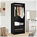 Guardaroba Rovere Nero 80 x 50 x 200 cm Legno multistrato - Foto miniatura 4