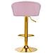 sgabello da bar QS-B16G velluto rosa - Foto miniatura 2