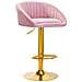 sgabello da bar QS-B16G velluto rosa - Foto miniatura 1