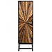 Mobiletto In Legno Di Recupero Nero Con 2 Ripiani 40,5x37x139,5h Cm - Foto miniatura 2