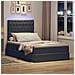 Letto con contenitore e LED Grigio scuro 120 x 190 cm Velluto - Foto miniatura 5