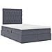 Letto con contenitore e LED Grigio scuro 120 x 190 cm Velluto - Foto miniatura 6
