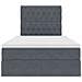 Letto con contenitore e LED Grigio scuro 120 x 190 cm Velluto - Foto miniatura 8