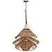 Lampada Da Soffitto In Rattan Marrone D60x30h Cm - Foto miniatura 1