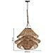 Lampada Da Soffitto In Rattan Marrone D60x30h Cm - Foto miniatura 3