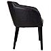 Poltrona In Legno Imbottita Nera 62x60x82h - Foto miniatura 3