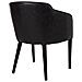 Poltrona In Legno Imbottita Nera 62x60x82h - Foto miniatura 4