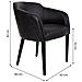 Poltrona In Legno Imbottita Nera 62x60x82h - Foto miniatura 8