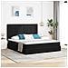 Letto con contenitore e LED con led Nero 160 x 200 cm Velluto - Foto miniatura 2
