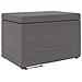 Pouf Grigio Pelle Sintetica e Legno Ingegnerizzato - Foto miniatura 1