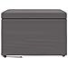 Pouf Grigio Pelle Sintetica e Legno Ingegnerizzato - Foto miniatura 4