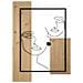 Decorazione In Metallo E Legno Volti-marrone-metallo-63x2x90 Cm - Foto miniatura 1