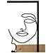 Decorazione In Metallo E Legno Volti-marrone-metallo-63x2x90 Cm - Foto miniatura 3