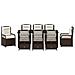 Set da Pranzo per Giardino 9 pcs Marrone polyrattan - Foto miniatura 7